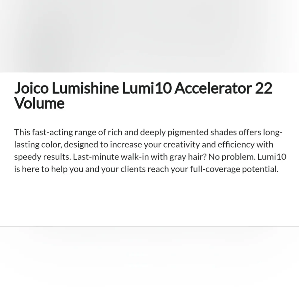 Joico - Lumishine Lumi10 Accelerator 22 Volume